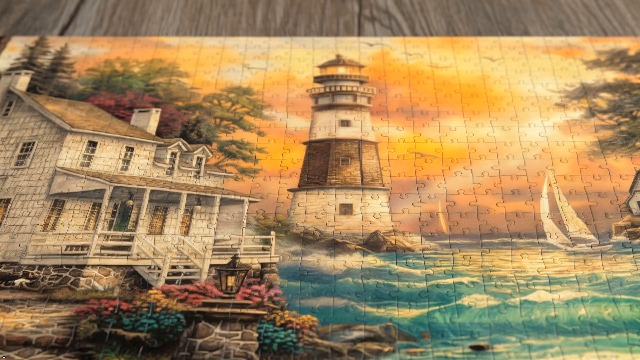 Marty Bell Wepham Cottage 1020ピースジグソーパズル Amazon.com: Buffalo Games - Chuck Pinson - Cottage by the Sea