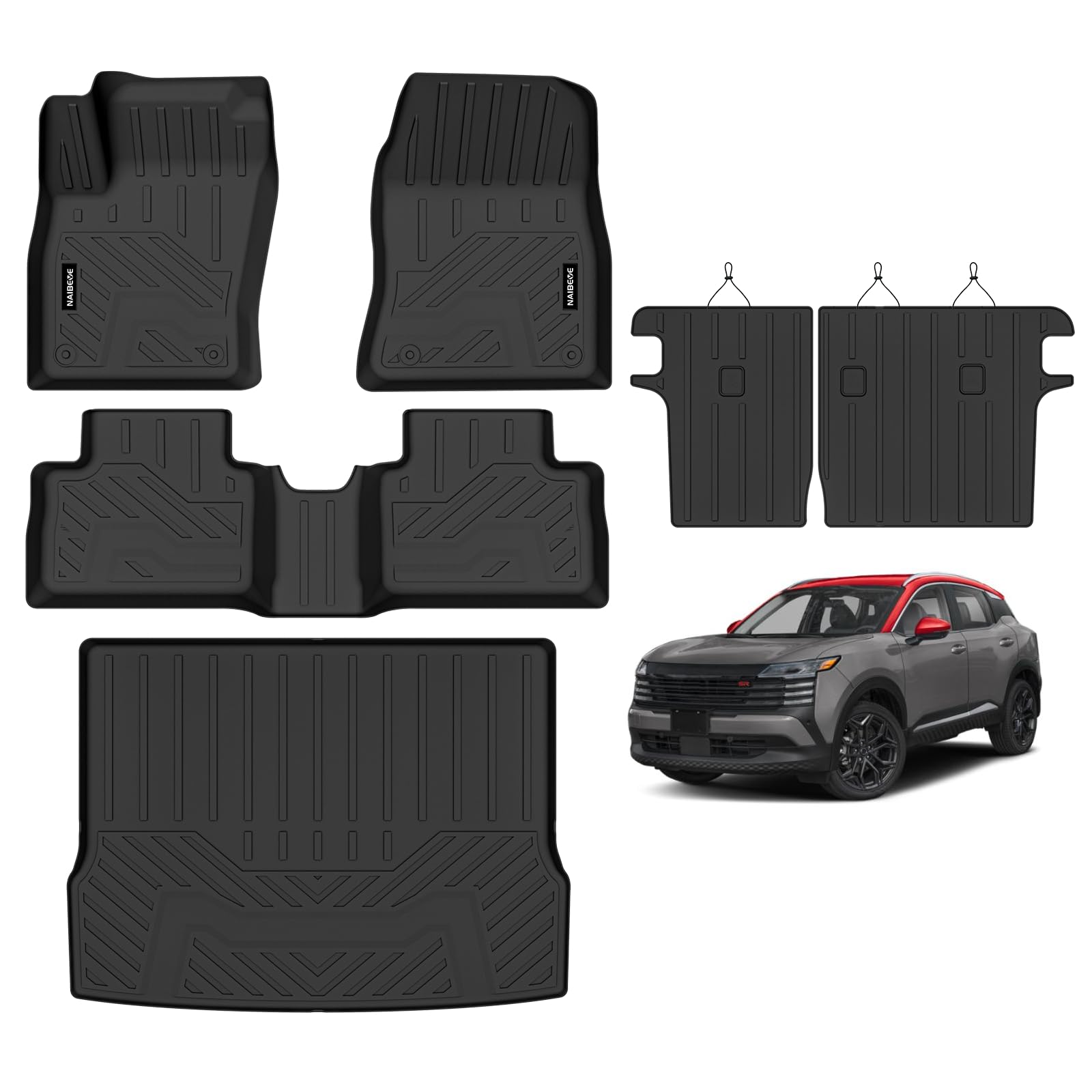 Naibeve Floor Mats for 2025 2026 Nissan Kicks - All Weather Custom Fit for Nissan Kicks Floor Mats — view 3