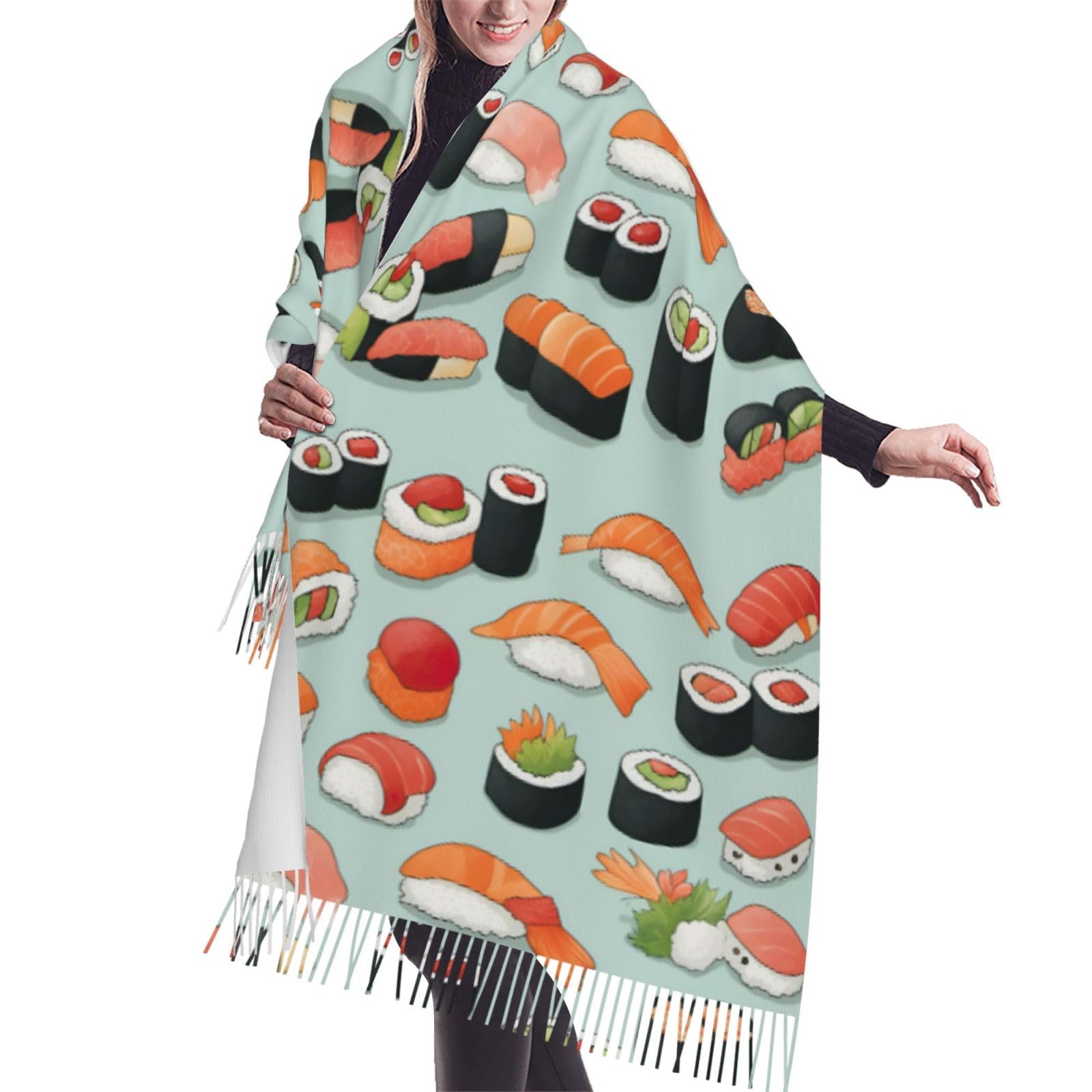 NEZIH Fantastic Parrot Feather 1 Print Fall Winter Women'S Great Gift Shawl Warm Wrap, Versatile Cashmerette Fringed Scarf