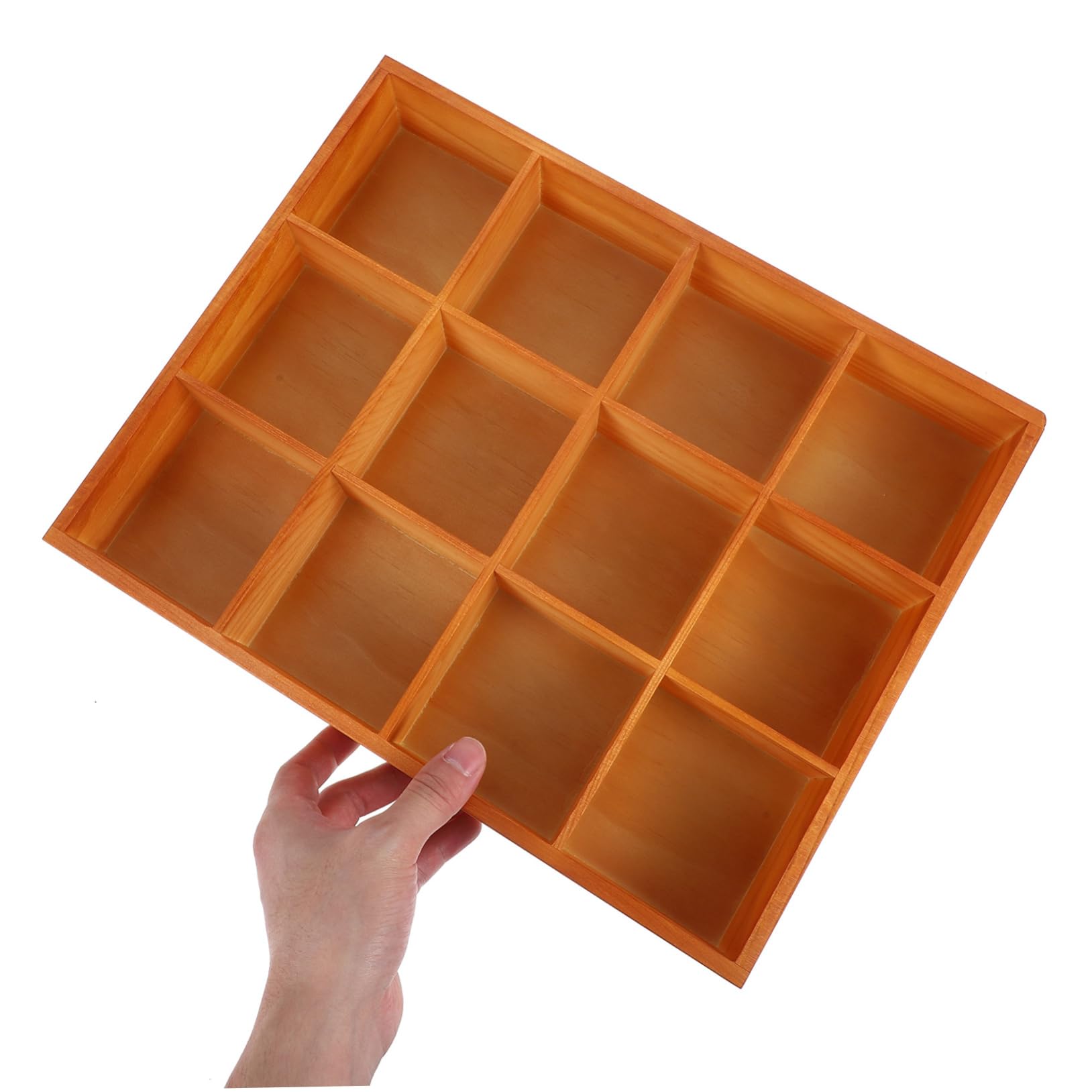 VICASKY Organizer Cassetto in Legno per Guardaroba, 12 Scomparti, Contenitore per Calzini, Biancheria Intima e Cravatte, Resiste alla Deformazione