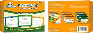 Channie’s Visual Dry Erase Flashcards for Pre-K Through First Grade Students’ to Learn to Trace, Practice &Write Their First 100 Sight Words, Ages 3+, 5.5” x 4.25