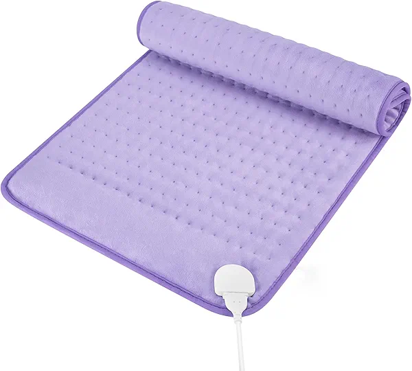 Heating Pad for Period Cramps, Heating Pad for Back/Neck/Shoulder Muscle Pain, 6 Heating & 4 Timer Setting, Auto Shut Off, Dry/Moist Heat & Machine Washable, Birthday Christmas Gifts for Women Mom