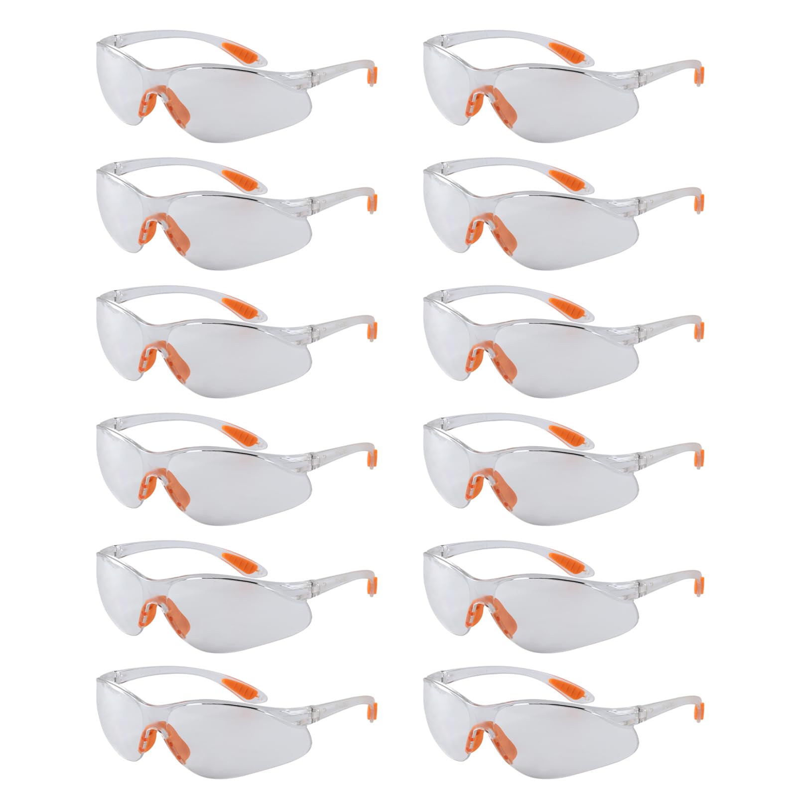 ErShiPing 12 Pcs Protective Glasses Safety Glasses for Work, Eye Protection Glassess, Clear Safety Goggles, Anti Fog Anti Scratch Protective Goggles for Construction Laboratory Welding Spectacles — image 1