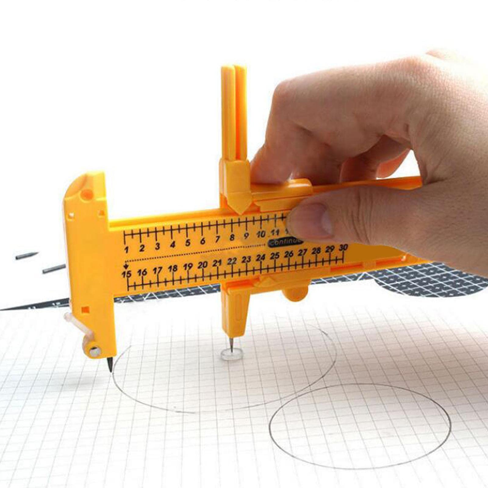 Lot de 10 compas réglables en caoutchouc pour couper du papier et du cuir