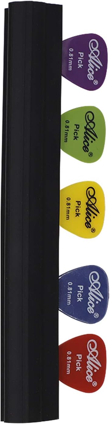 – Rayzm Microphone Stand Guitar Picks Holder with 5 Plectrums, 18cm Rubber Mic Stand Picks Holder for Acoustic/Electric/Bass guitar