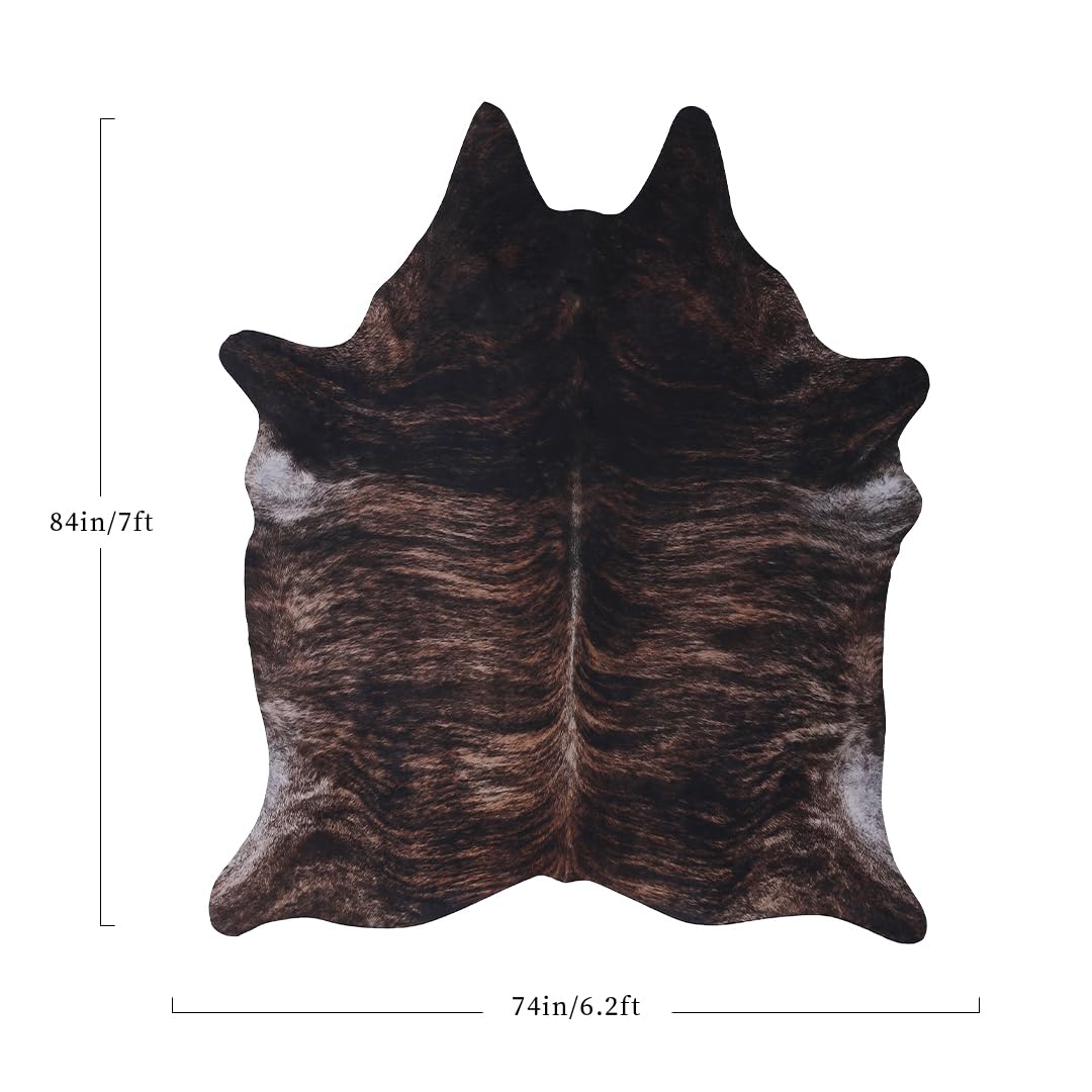 Tappeto in finta pelle di mucca, 18 x 200 cm, stampa animalier, grande decorazione occidentale per soggiorno camera da letto, nero marrone