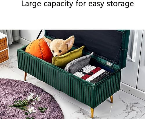 Miniatura 4 de Banco de almacenamiento de madera maciza para entrada, banco otomano de vellón con patas de metal, banco de zapatos de madera para pasillo, sala de