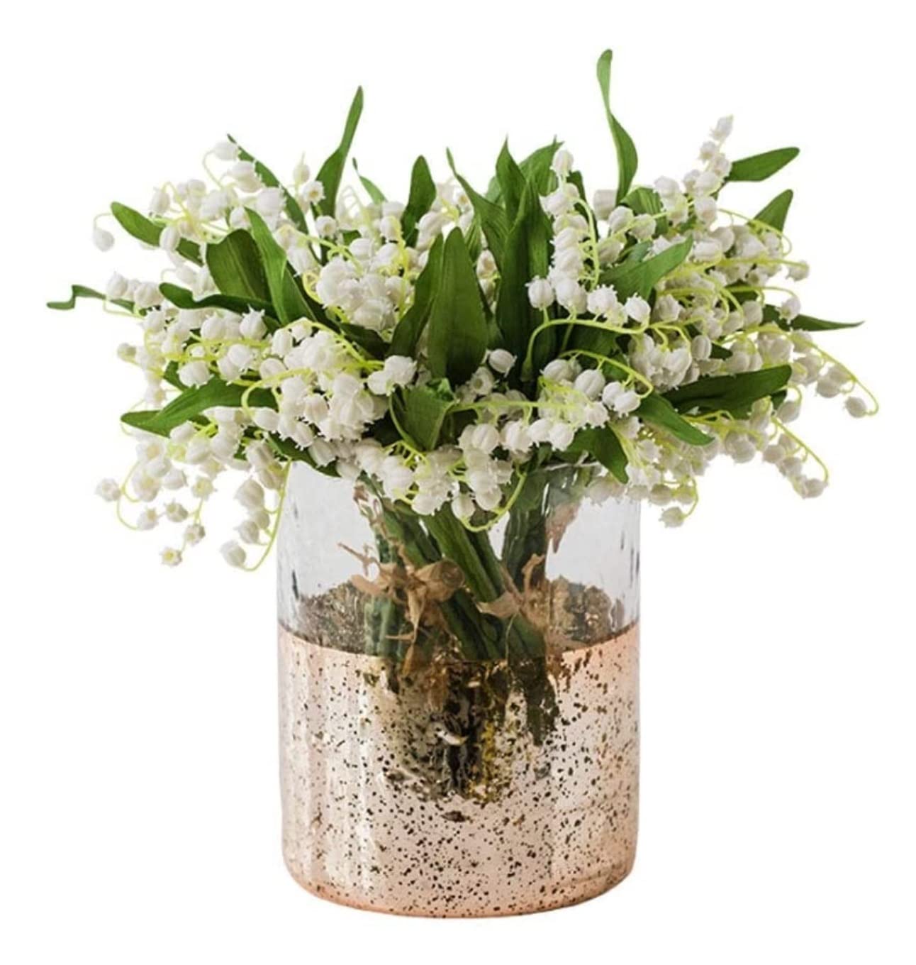 AYCDL Artificial Flowers, Beautifully Artificial Flowers Silk Flower Bouquet Vase Set Bell Orchid Fake Flower Home Decoration Realistic Flower,B-35cm