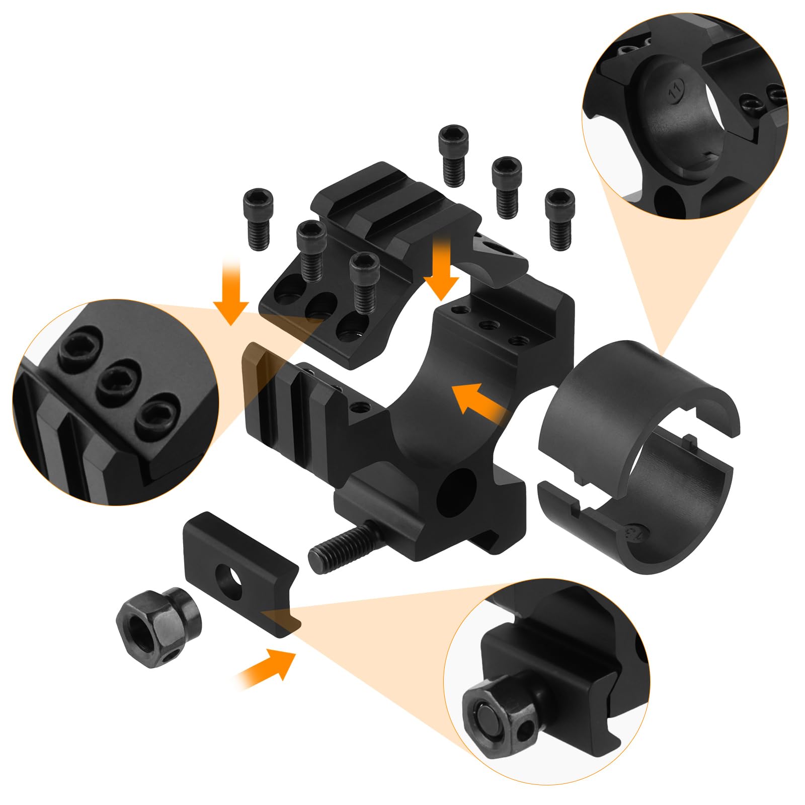 Amazon | FOCUHUNTER 30mm 25.4mm ライフルスコープ サイト マウント