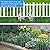 Adavin Animal Barrier Garden Fence,10 Pack Green 12''L x 25" H no dig Fence, Underground dig Protection for Dog Rabbits Rustproof Metal Wire Panel Border, 10 ft Ground Stakes for Outdoor Patio