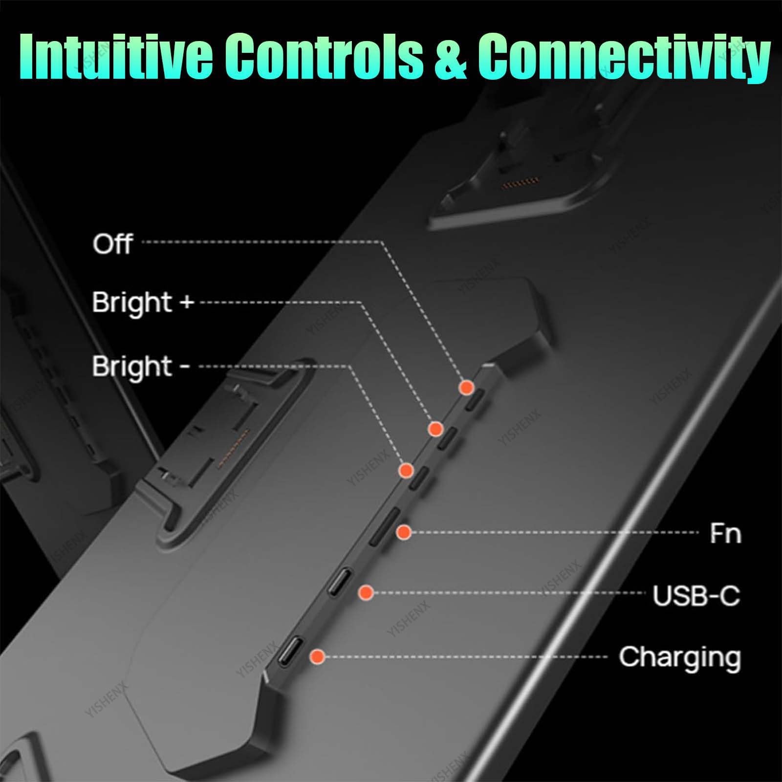 Extensor De Pantalla Para Portátil De 18,5 Pulgadas, Para Programadores | Pantalla IPS FHD 1080p, 60 Hz, 300 cd/m², Compatible Con Windows/Macos/Ios/Android, Para Programadores, Operadores, Creadores