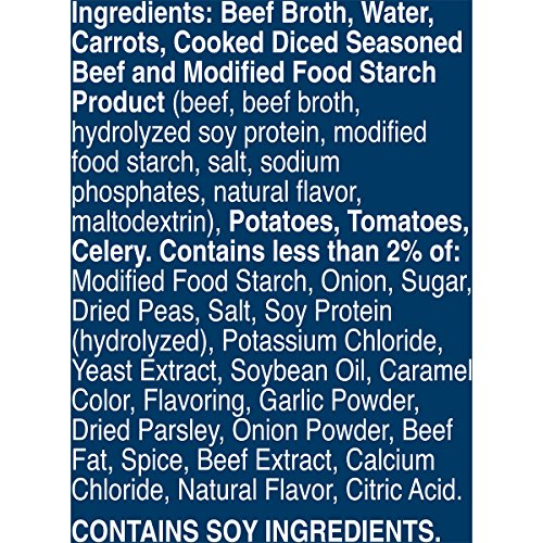 Image of Progresso Soup, Rich & Hearty, Steak and Vegetable Soup, 18.8 oz Cans (Pack of 12)