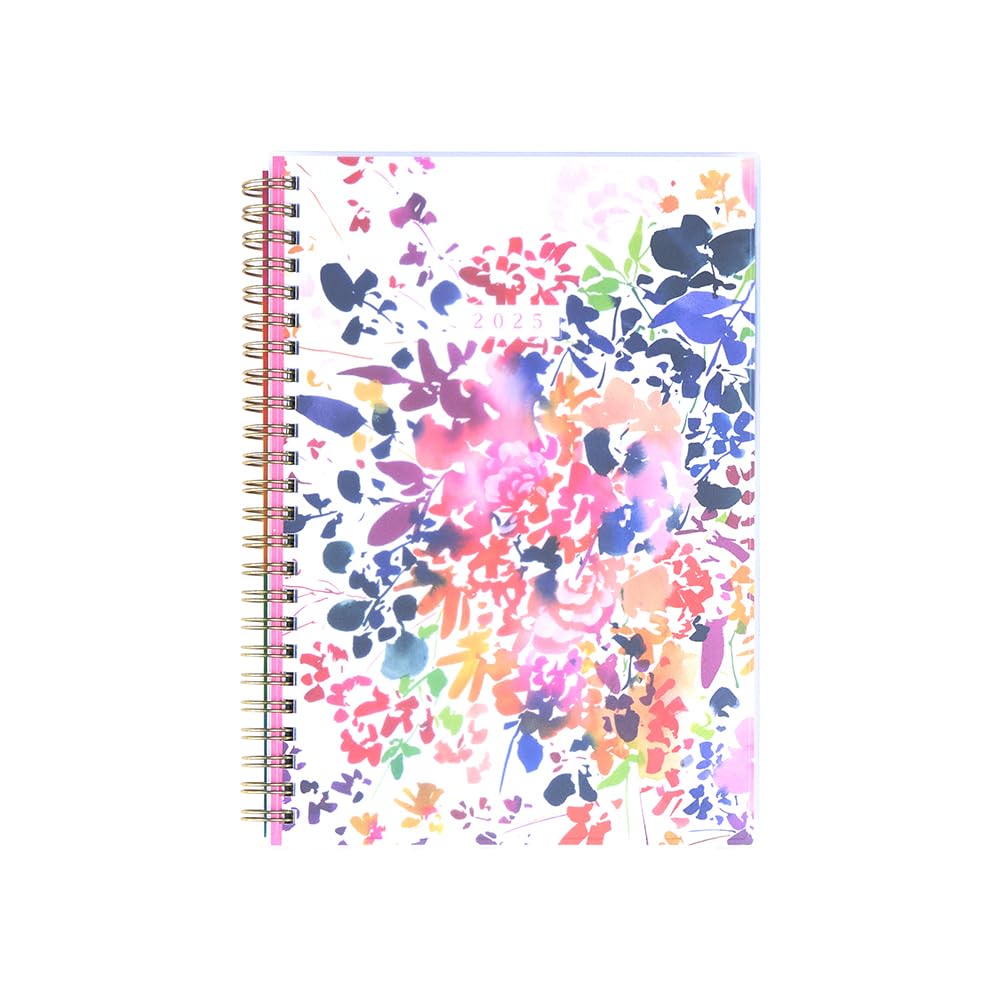 Organized by Happy Planner Dated 12-Month Planner, Jan.–Dec. 2025 Daily, Weekly, and Monthly Planner, Small Size, Dashboard Layout, Serene Garden, 72 Pages, 12 Dividers, 2 Sticker Sheets, 6" x 8.5"