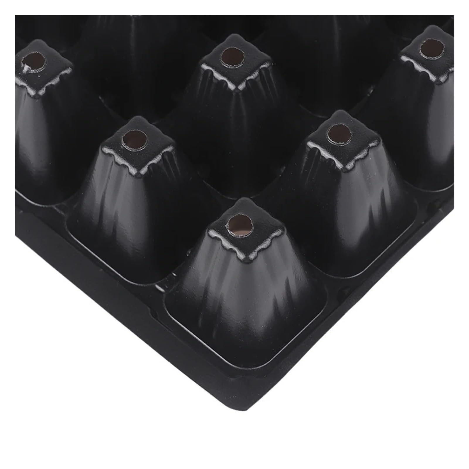 Semilleros De Germinacion 10 bandejas de plástico for plántulas de 50 Celdas, bandejas de germinación for jardinería, recipientes Negros for plántulas, Suministros for jardinería