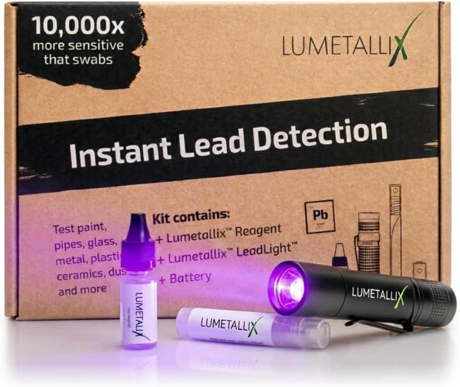 Lumetallix The Original Glowing Lead Test - Instant Lead Detection Lead Test Kit for Paint, Ceramics & more Fast, Accurate Results Home Safety & Easy to Use - Home Lead Test Kit - Lead Paint Test Kit