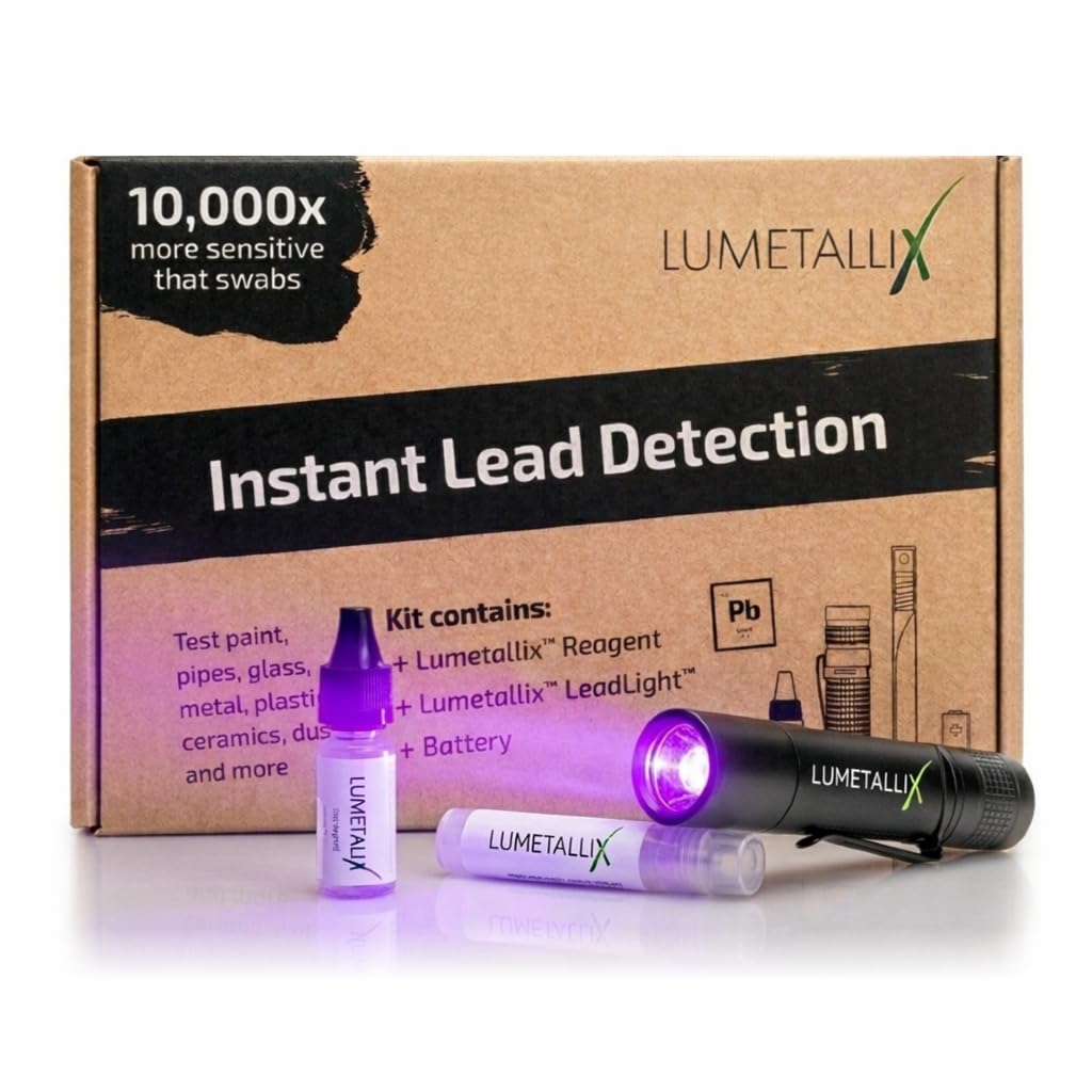 Lumetallix The Original Glowing Lead Test - Instant Lead Detection Lead Test Kit for Paint, Ceramics & more Fast, Accurate Results Home Safety & Easy to Use - Home Lead Test Kit - Lead Paint Test Kit
