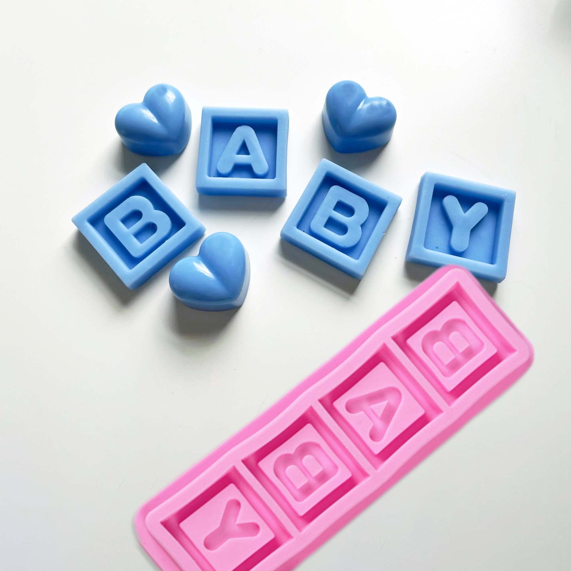 4 stuks baby shower thema fondant mallen, siliconen vorm chocolade