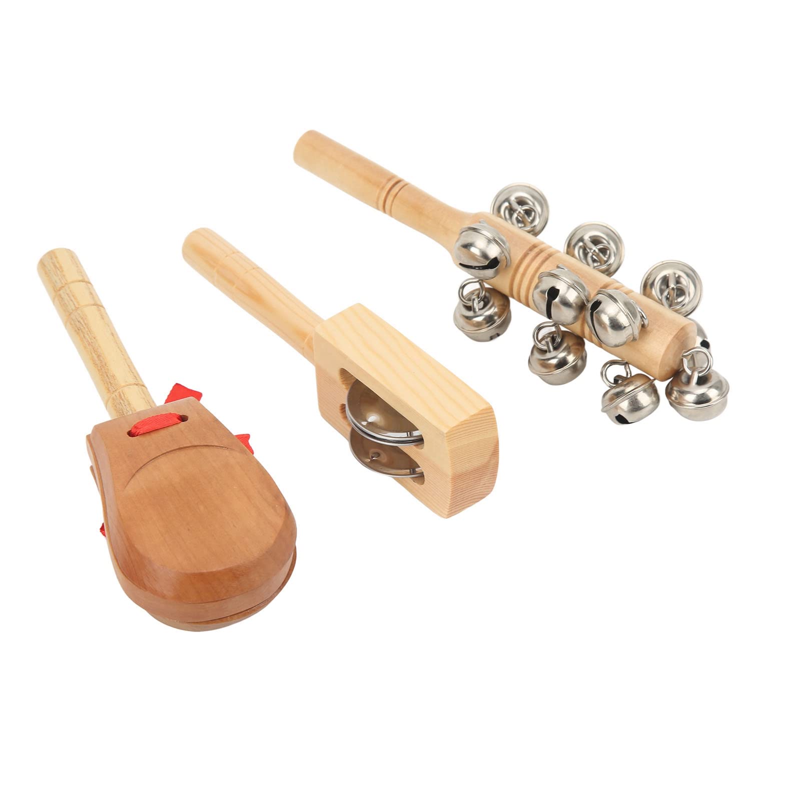 Zestaw perkusyjny dla dzieci Drewniane instrumenty muzyczne z grzechotką Dzwonek Kastaniety Knock Stick Młotek piaskowy dla dzieci Małe dzieci Rodzic Dziecko Czas Lite drewno Metal