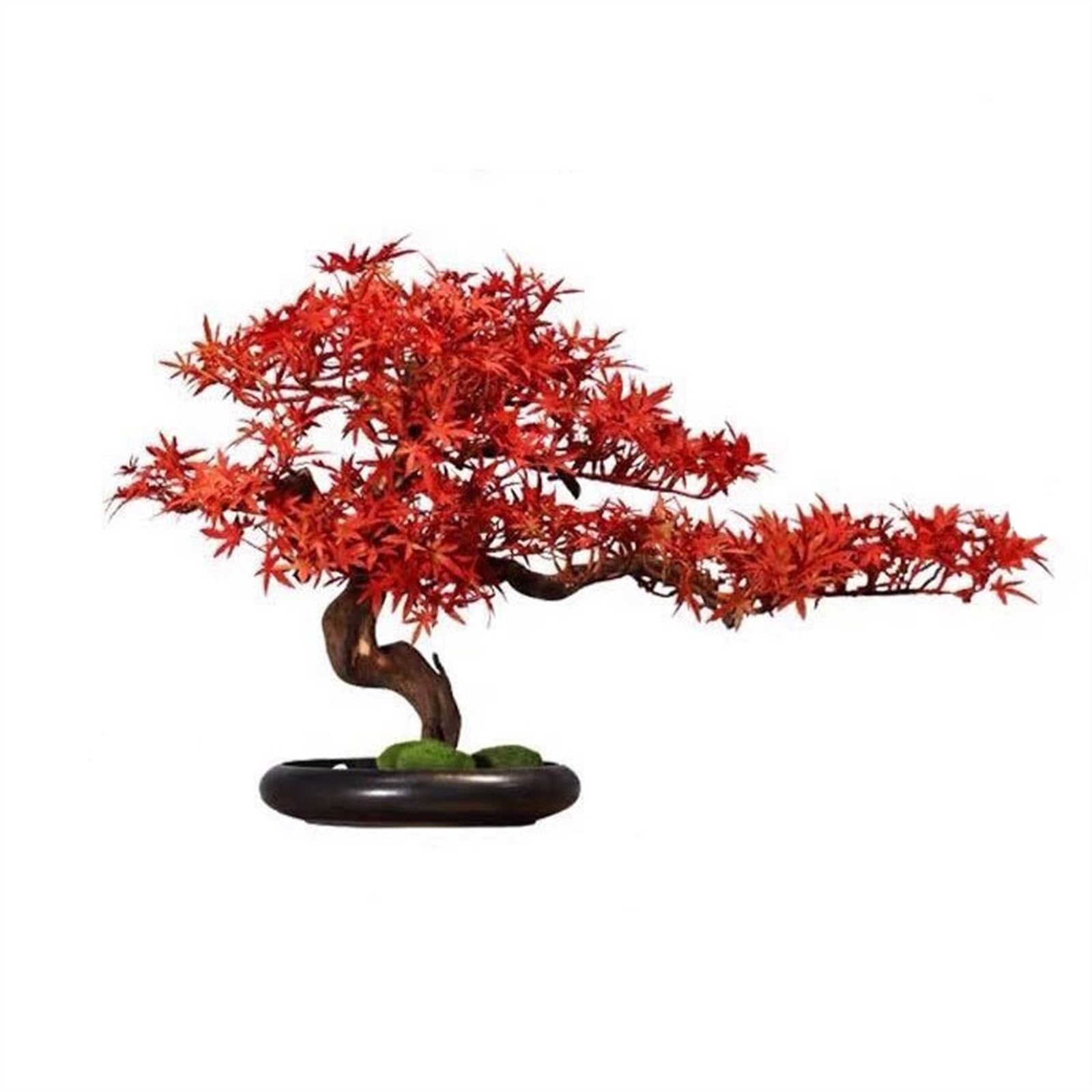 Fake Plants Simulation Red Maple Leaf Plant Bonsai Living Room TV Cabinet Entryway Landscaping Decorative Ornaments Artificial Bonsai Decor