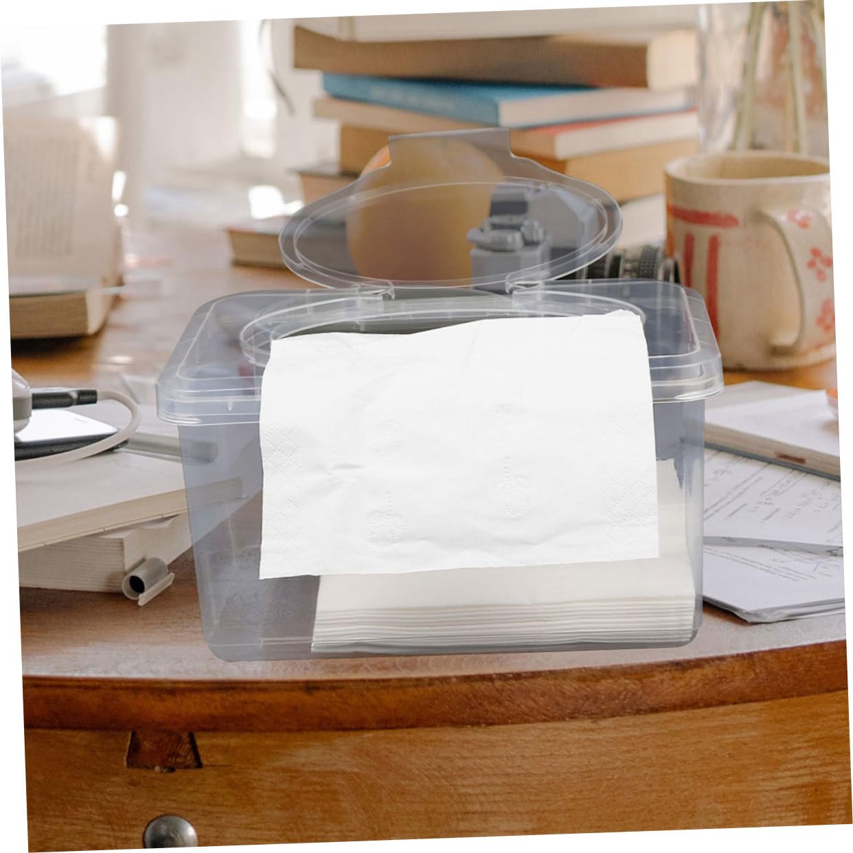 HOOTNEE Wipes Box Wipe Holder Dispenser Wipes Holder Wipe Dispenser Refillable Wipe Dispenser Nursery Weighted Wipes Dispenser Wipes Dispenser Wipe Holder for Bathroom