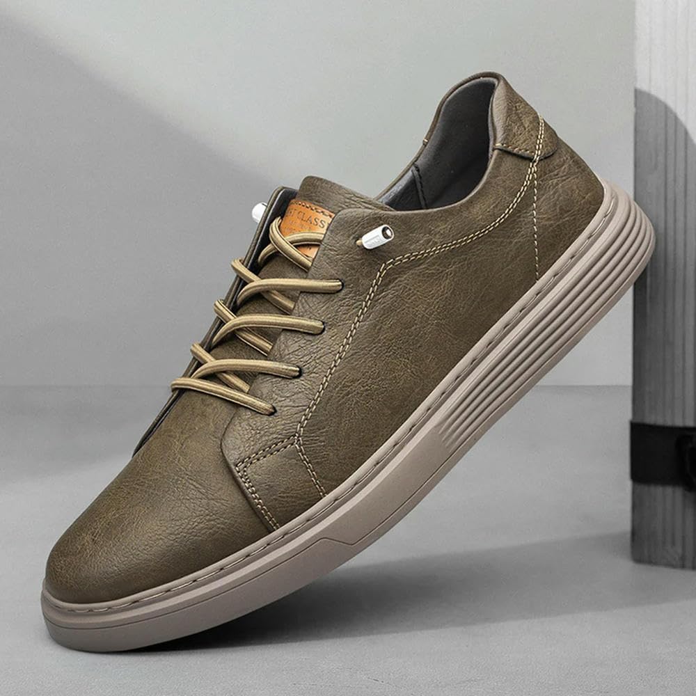 ZBDZSW - Zapatos casuales de cuero para hombre, con cordones, Oxford, para correr, correr, oficina, zapatos de vestir para hombre