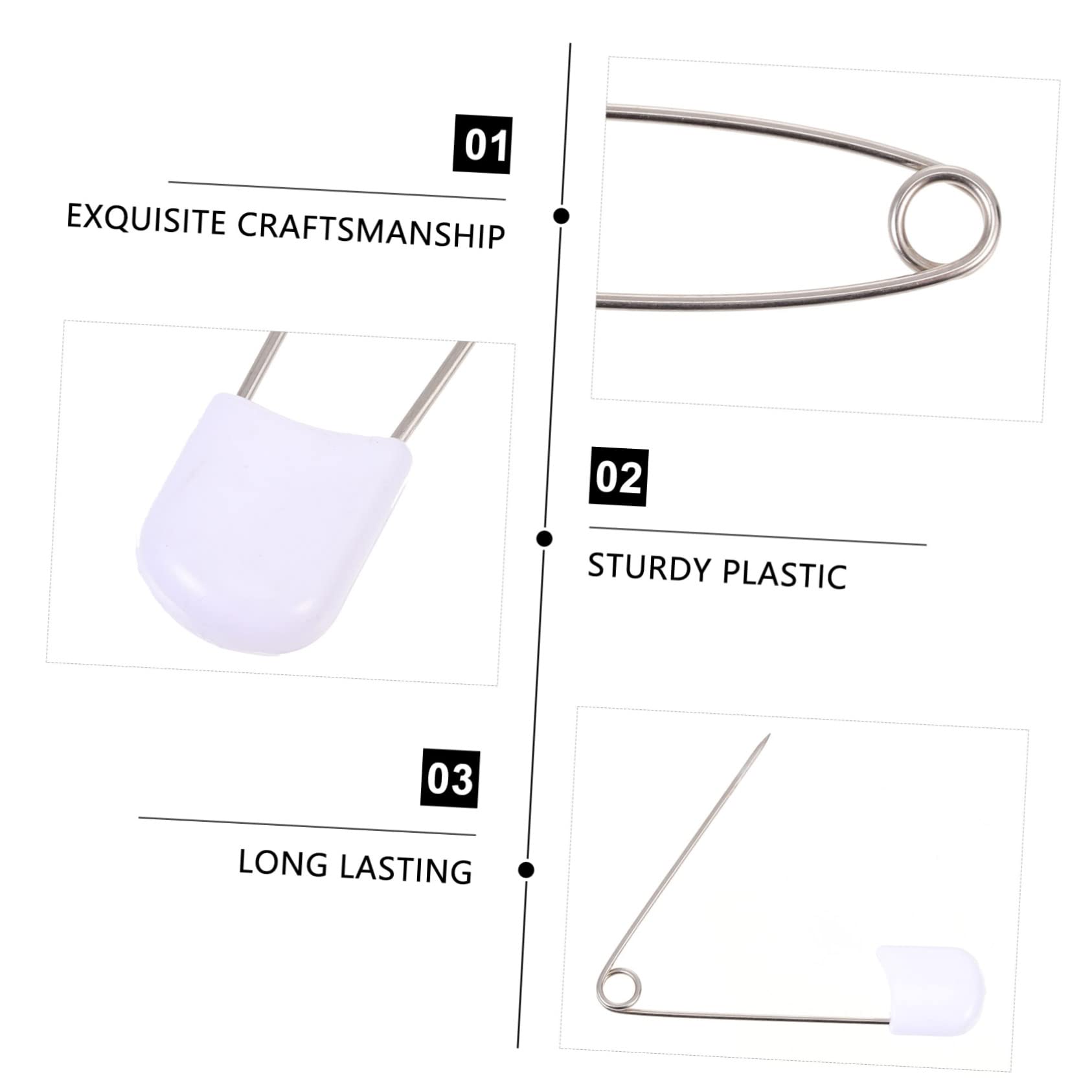 Gadpiparty 5 Sätze Sicherheitsnadel Multifunktionale Sicherheitsnadeln Für Babywindeln Robuste Brosche Für Kleidung Und Nähen Für Decken Und Schals 50 Stück * 5