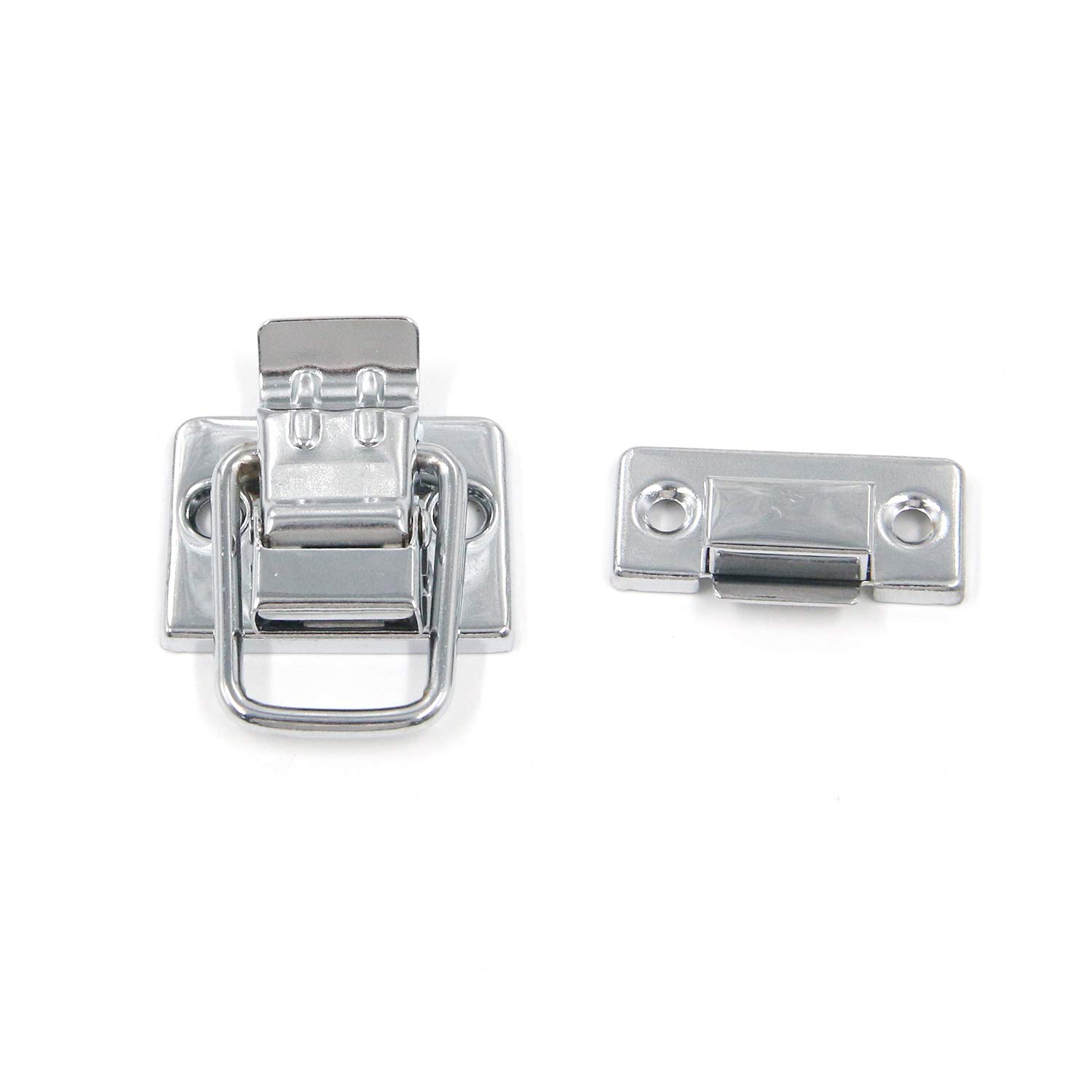 Geesatis 10 pcs Case Hasps Latches Toolbox Buckle Lock Case Box Hasp Latch for Guitar Case Musical Cases Cosmetic Case, with Mounting Screws, 1.85 X 1.1 Inch 2
