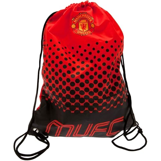 Manchester United F.C. Gym Bag Official MUFC Drawstring Bag 2016/17 - Red/Black