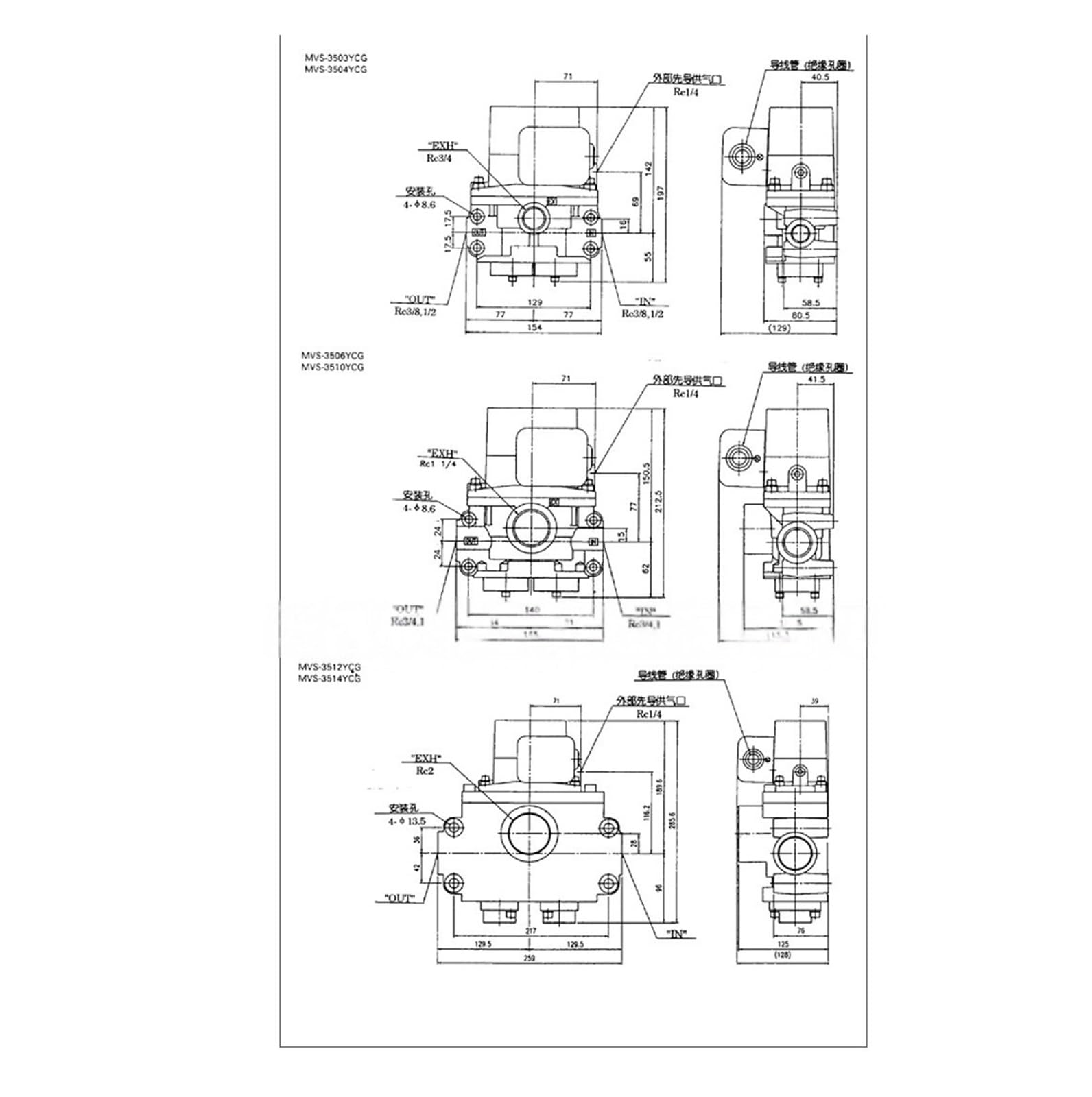 Pneumatisches Sicherheitsventil, Doppelmagnetventil for Stanzpressen MVS-3504YCG, MVS-3506YCG, MVS-3510YCG, MVS-3514YCG(MVS-3506YCG)