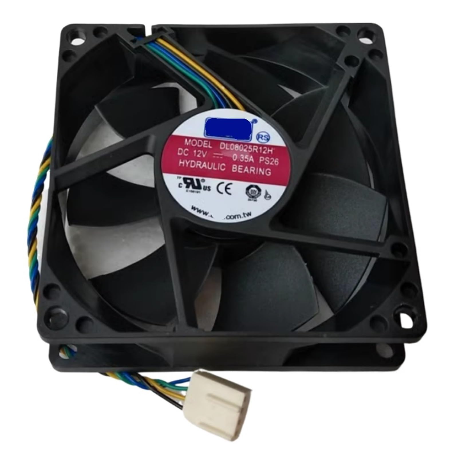 UWUKCJOKQ DL08025R12H 12V 0.35A 8CM 8025 4-Wire Fan