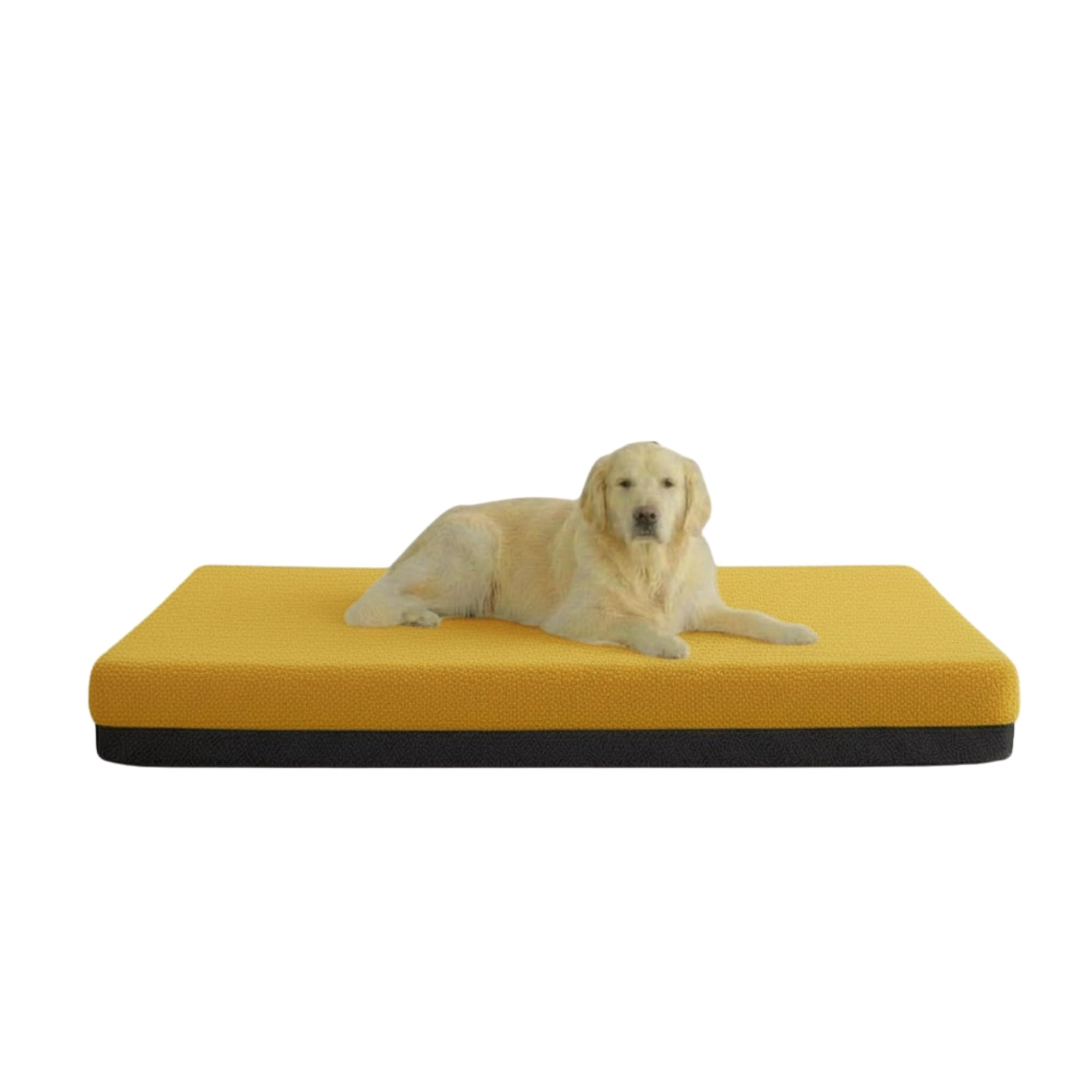 Kosiproducts Waterproof Dog Bed Mattress Non Slip Removable Washable Anti Pill Fleece Fabric Ochra 84cm x 65cm 10cm