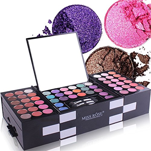 FantasyDay Pro 150 Colors Eyeshadow All In One Makeup Palette Cosmetic Contouring Kit Combination with 30 Lip Gloss, 3 Face Powder and 2 Blush
