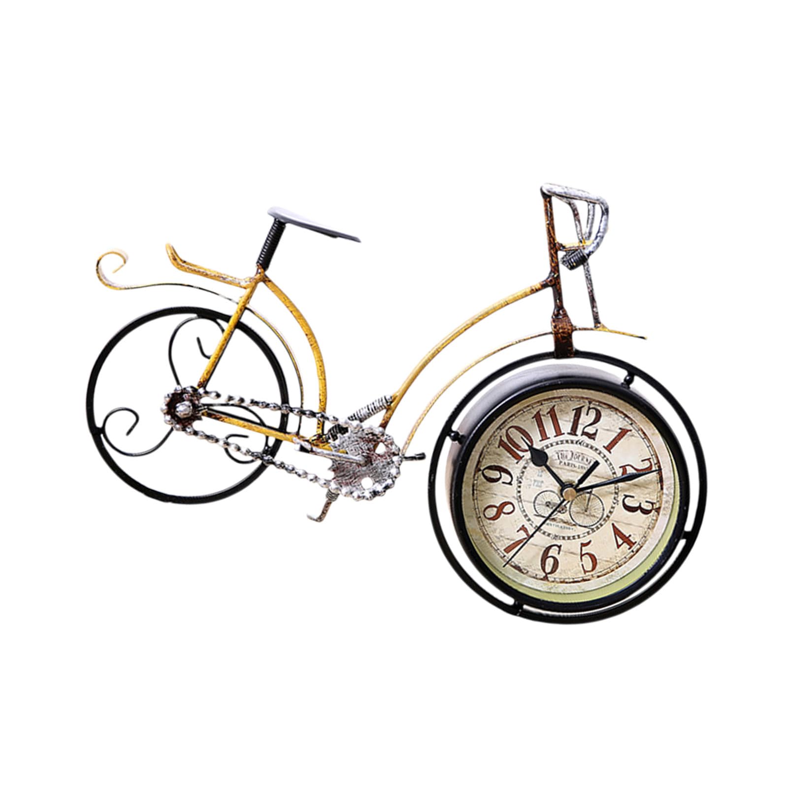 Tsophreniq Analog Tabletop Clock Decorative Metal Farmhouse for Bedroom Living Room Retro Desk Battery Operated None Ticking Analog Tabletop Decorative Farmhouse