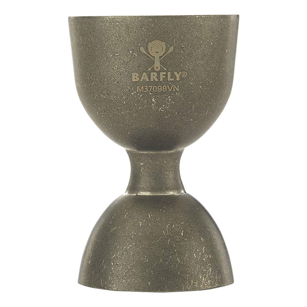 Photo 1 of Barfly M37098VN Heavy-Duty Straight Rim Bell Jigger, 25 ml x 50 ml, Vintage Vintage 25 ml x 50 ml