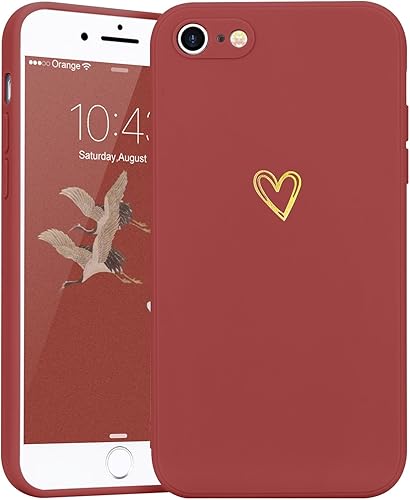 Funda para iPhone SE 20222020, iPhone 8 iPhone 7 para mujeres y niñas, suave y sedosa, funda protectora de silicona a prueba de golpes con bonito