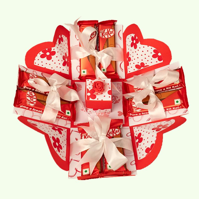 Explosion Box | Explosion Box for Birthday, Wedding, Anniversary, Mother's Day,Valentine's Day & Every Occasion with Chocolates (Contains Chocolates) (Pack of 1)