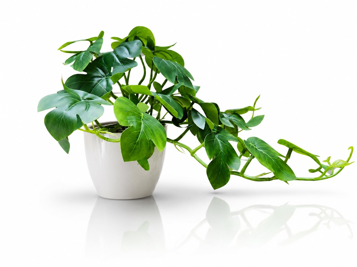 PASCH® Piante artificiali da appendere: Monstera artificiale | piante artificiali come vere | piante artificiali da appendere | pianta artificiale da appendere in vaso | pianta da appendere