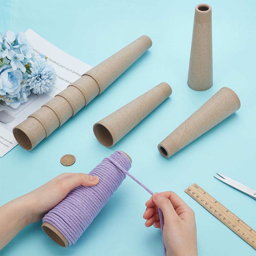 PH PandaHall 10pcs Wool Winding Tube Yarn Ball Winding Tube Kitting Winder Weave Tube Yarn Organizer Storage Weave Tube Cardboard Tube DIY Knitting Tube for Sewing Accessories 17.6x5cm - Image 3