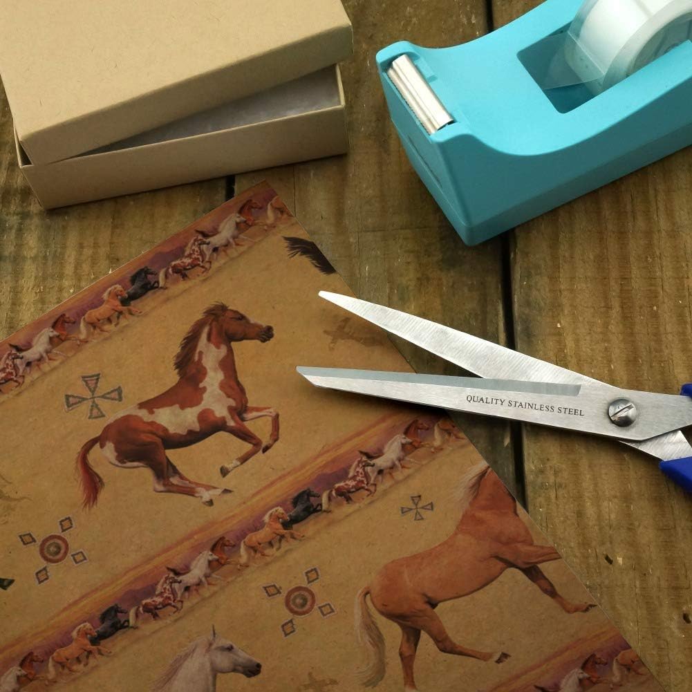 GRAPHICS & MORE Horses Southwestern Border Pattern Premium Kraft Roll Gift Wrap Wrapping Paper