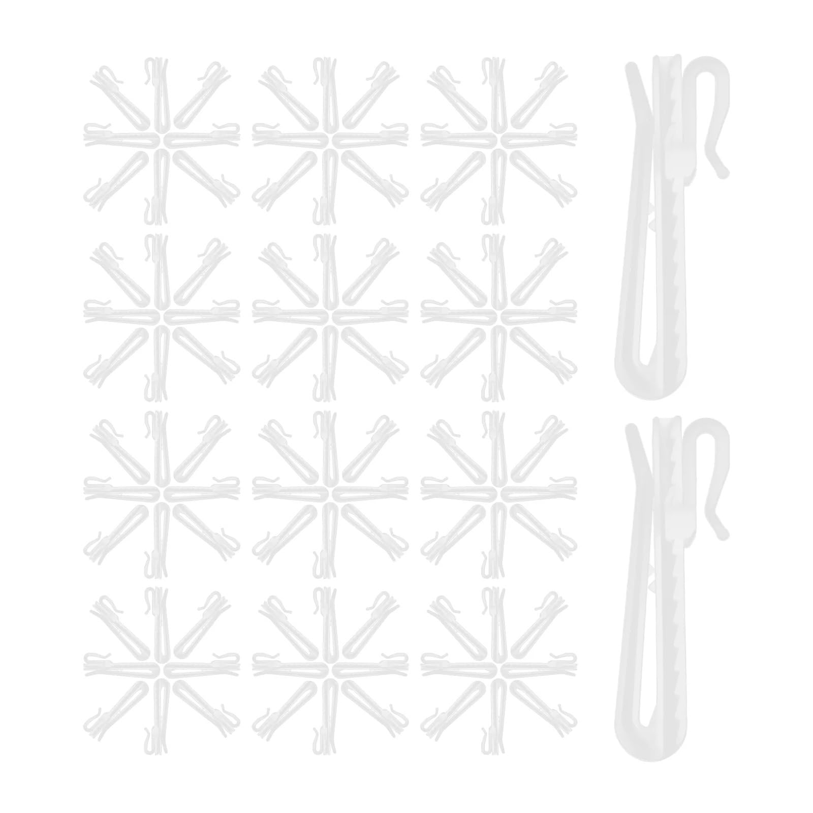 Ganci for Tende da Doccia Regolabili da 100 Pezzi Ganci for Tende da Doccia in plastica Gancio for tendaggi wanglan