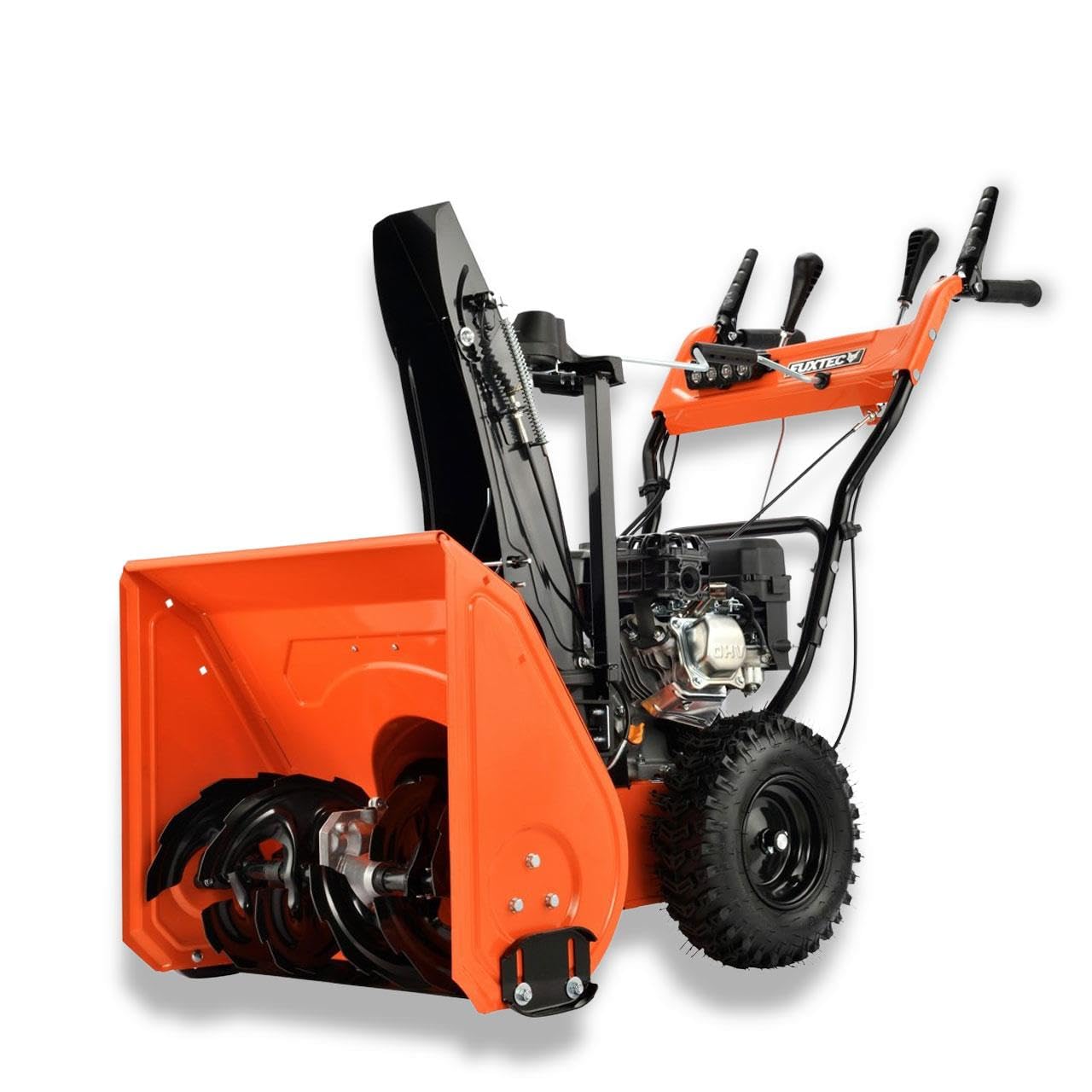 FUXTEC Benzin Schneefräse FX-SF2196 mit 196ccm (5,5 PS) 4-Takt-Motor - 61 cm Räumbreite, 51 cm Räumhöhe &11m Auswurfweite – E-Start, 4 Vorwärtsgänge & 1 Rückwärtsgang – schwenkbarer Auswurfschacht