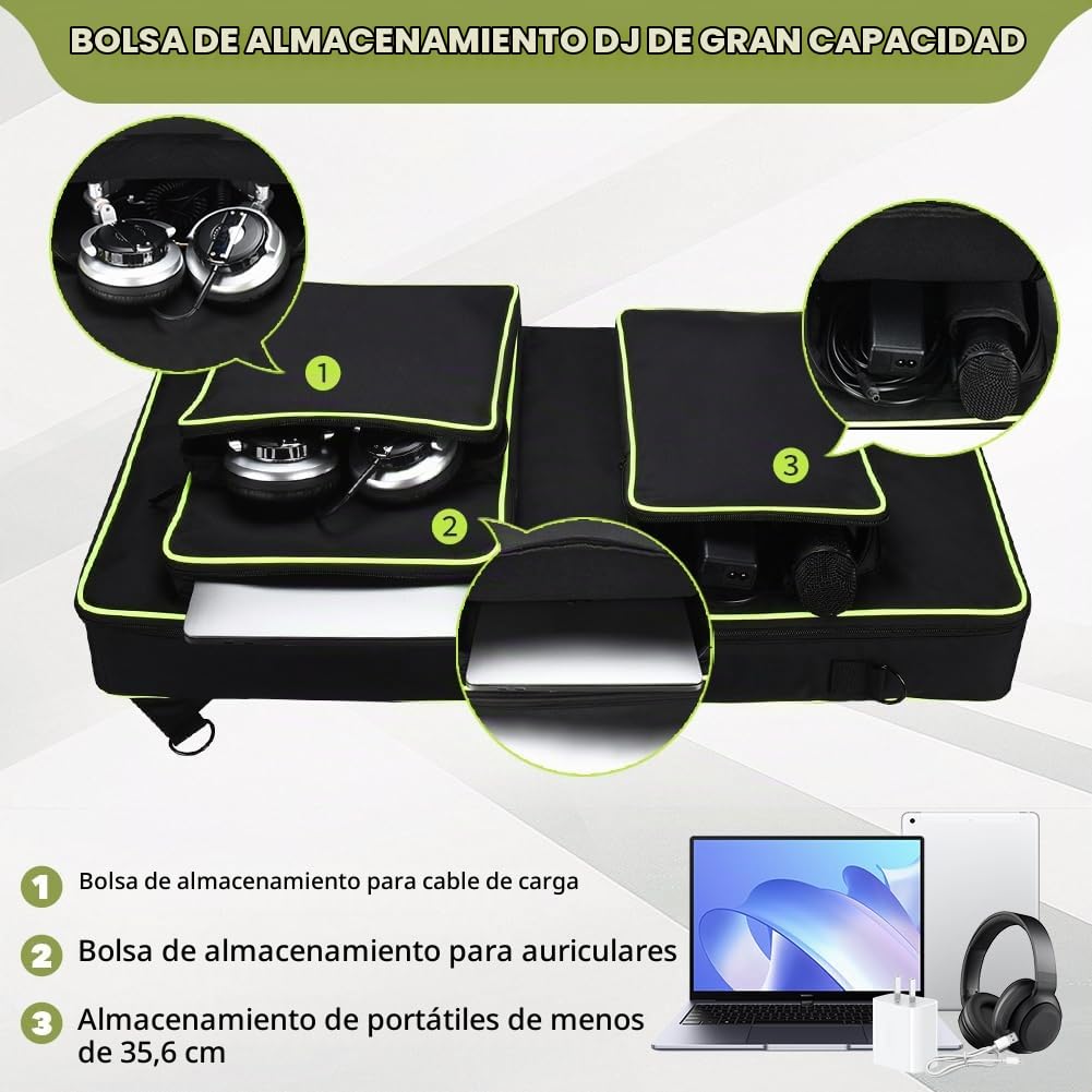 Funda de Transporte Portátil para Pioneer DJ DDJ-FLX10/DDJ-1000/DDJ-1000SRT | Bolsa de Almacenamiento de Viaje para AlphaTheta DDJ-GRV6, Estuches con Correa de Hombro Ajustable