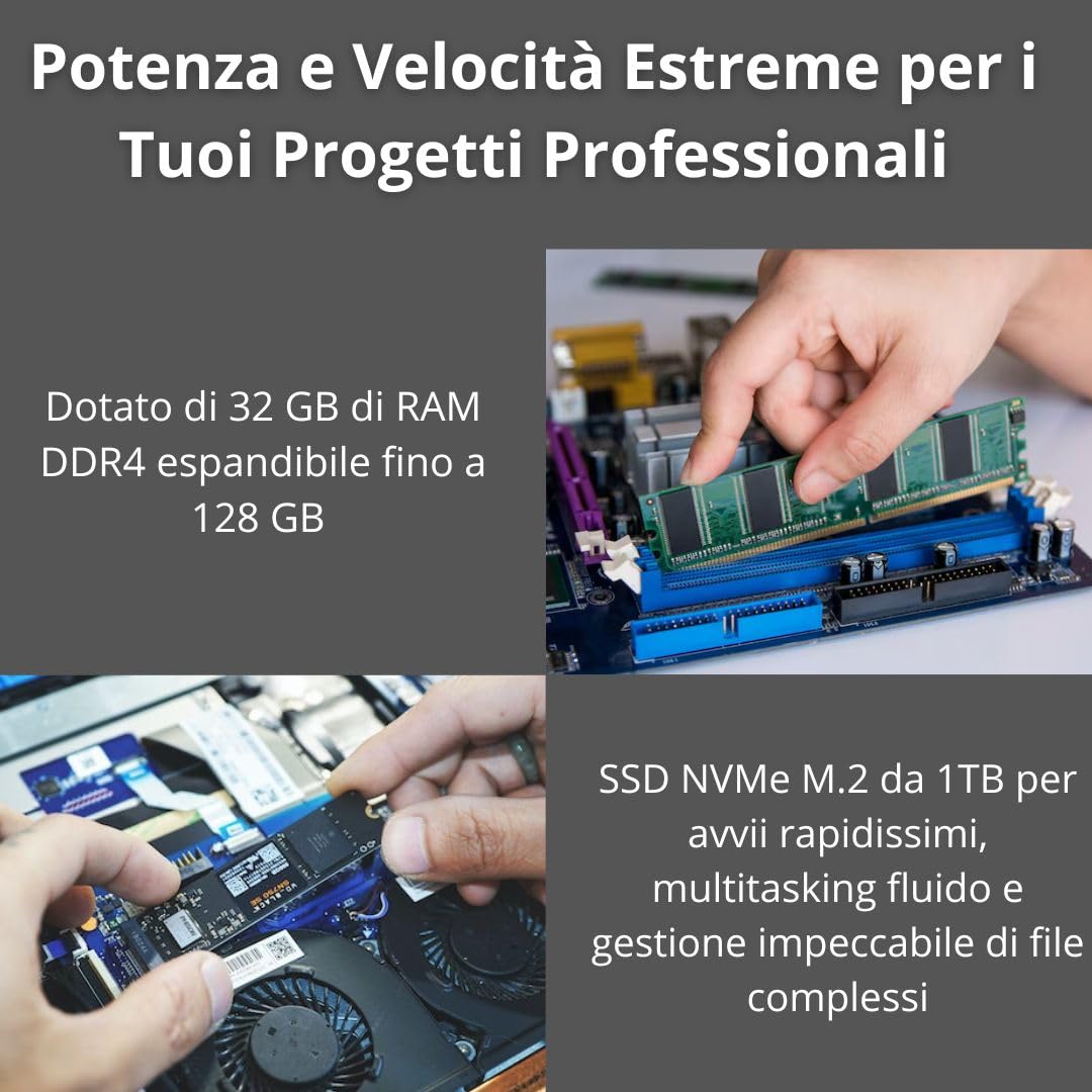 Workstation W5011 i9 11900, 32GB RAM, SSD 1TB, Wi-Fi, Win 11 Pro, Office 2024, RTX 4000 o Quadro P2200, grafica 4K, CAD, editing video(Ricon (Nero, Quadro P2200, 1000, GB, Windows 11 Pro, 32, GB)