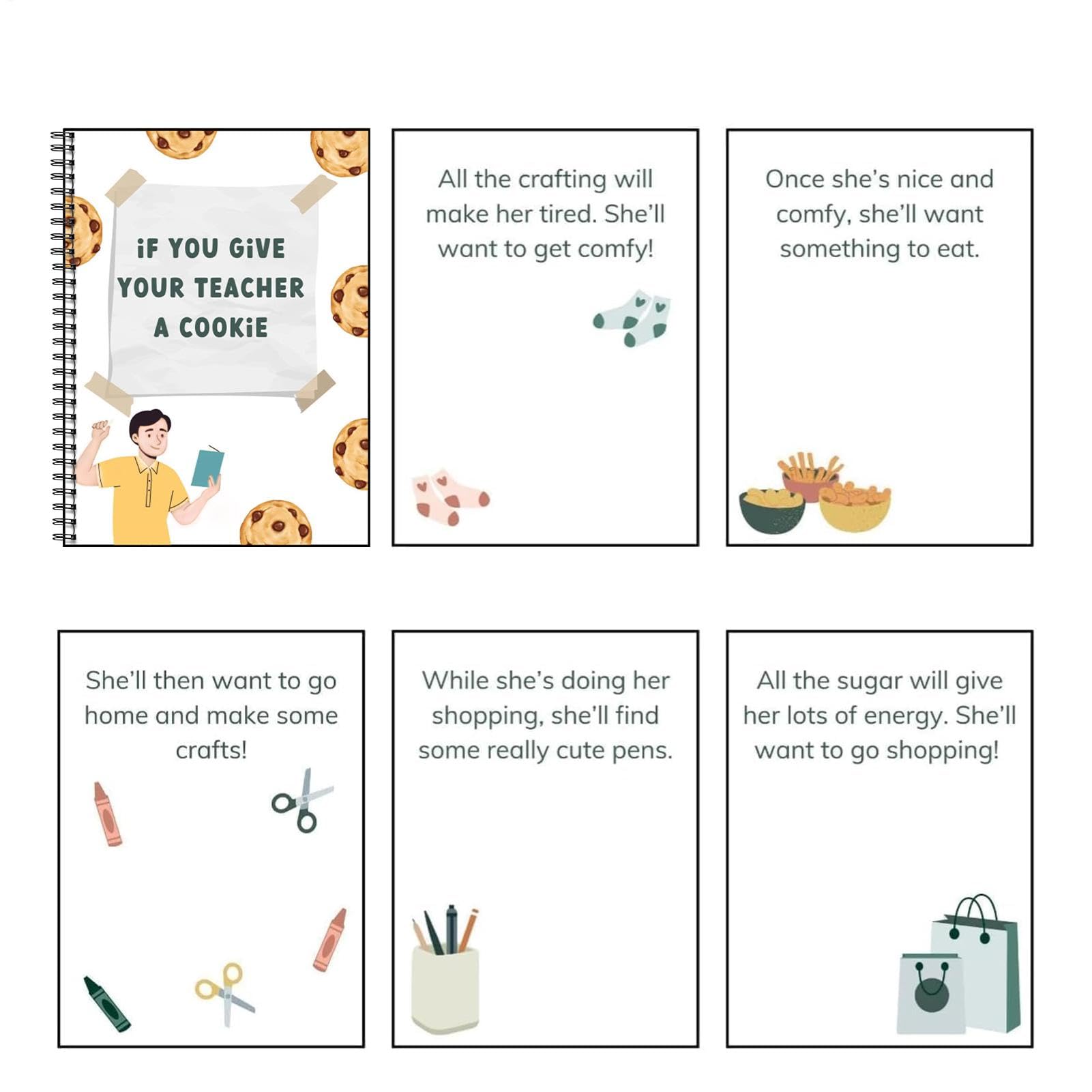 Teacher Book, Cute Teacher Cookie Book, Picture Book for Teachers, Bedtime Story Book for Teachers, Fun Teacher Storybook, Heartwarming Story for Teachers, Teacher Gift Picture Book, Bedtime B