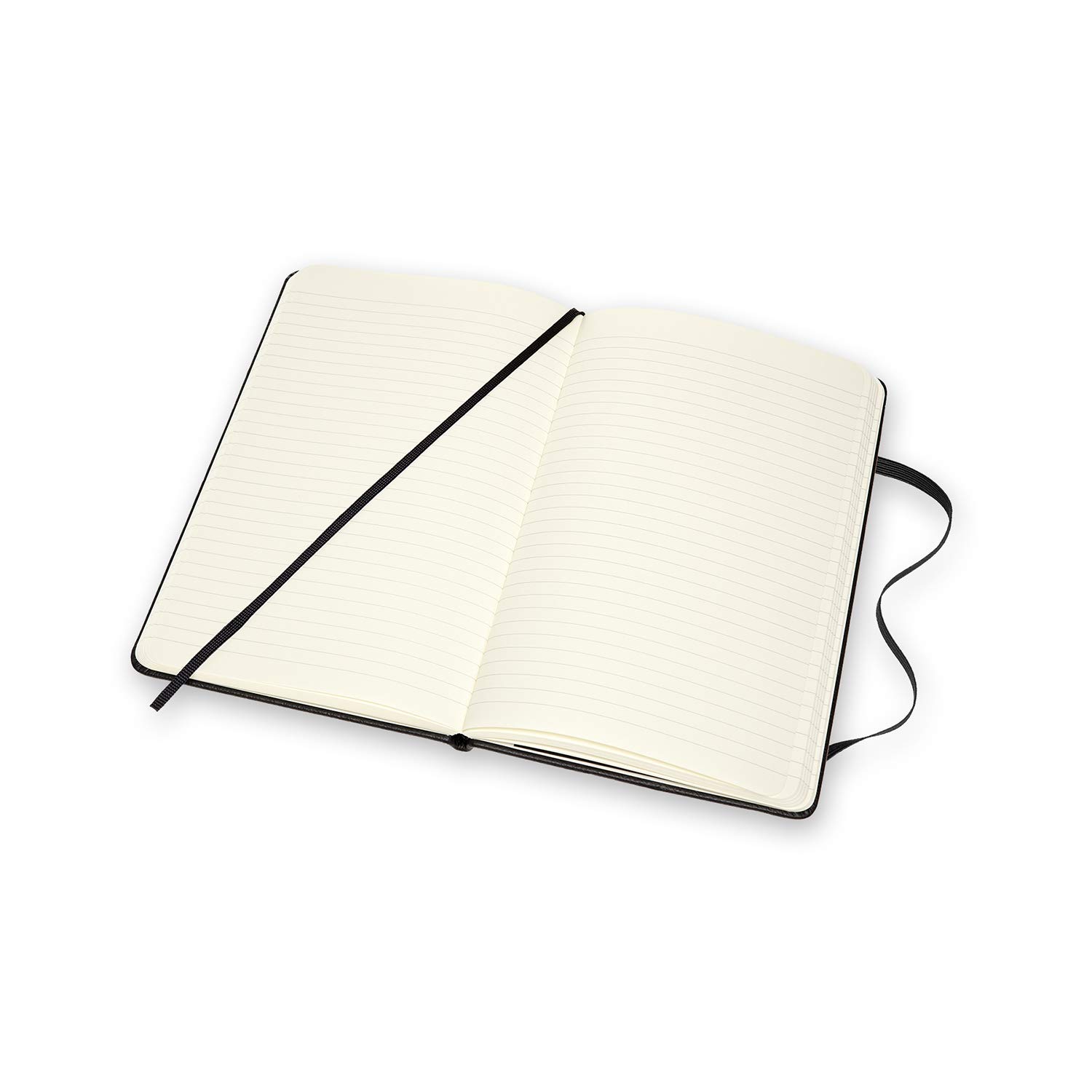 Moleskine, Cuaderno de Piel Italiana con Tapa Dura y Páginas Rayadas, Edición Limitada en Caja con Tapa Transparente. Tamaño Grande 13 x 21 cm, Color Negro, 176 Páginas
