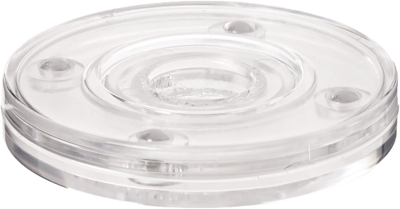 Azar Displays 610133-CLR 3" Wide Revolving Display Base-FLAT in Clear (10 Pack)