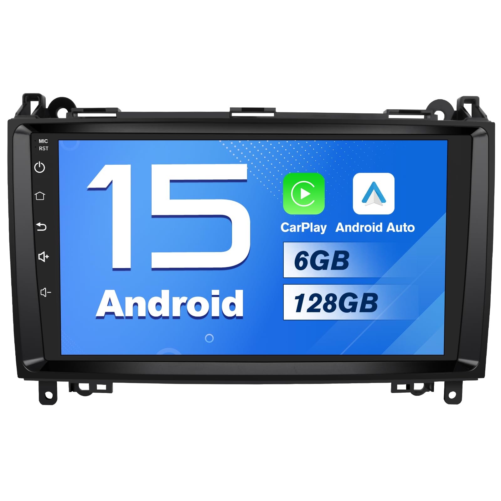 AWESAFE [6Go+128Go] Autoradio Android 15 pour Mercedes-Benz Vito Viano Sprinter W639/Classe B W245 W169 avec 4G Carplay 9 Pouces Écran Tacile avec GPS Android Auto/WiFi/RDS/FM/SWC/Aide au Parking