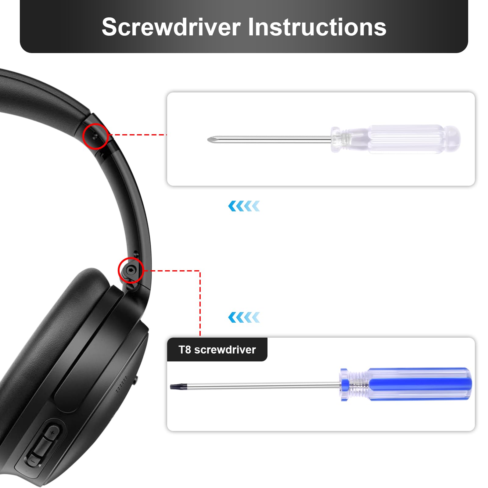 Amazon.co.jp: 交換用QC45 蝶番ねじ 部品アクセサリー Bose