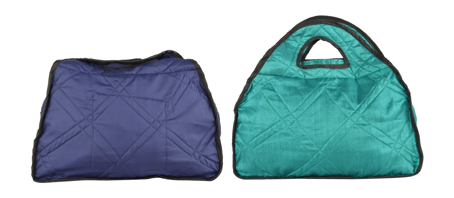 Buy Bag Studio Satin 14 cms Blue Travel Handbag of 2) at Amazon.in