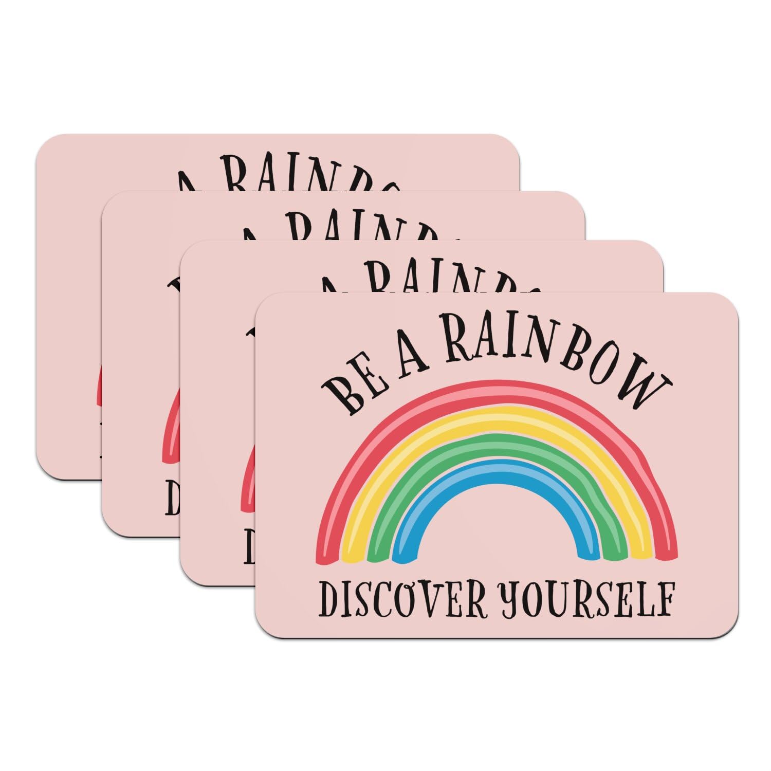 Sets de table rose arc-en-ciel pour un brunch coloré et fier entre amis